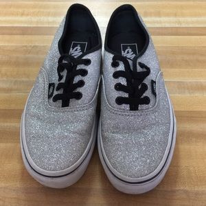Silver glittery Vans!
