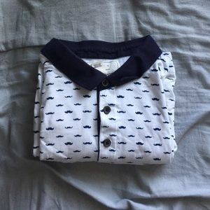 Men's mustache polo