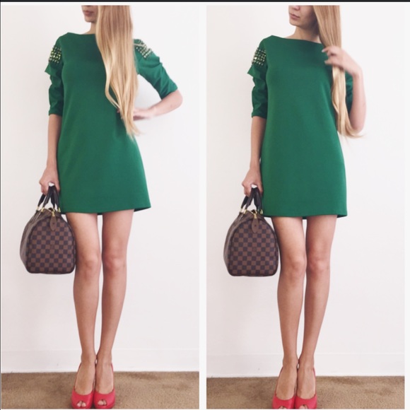 Green jeweled dress