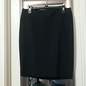 Navy pencil skirt.