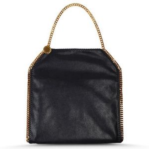 Black & Gold Stella Falabella Shaggy Deer Big Tote