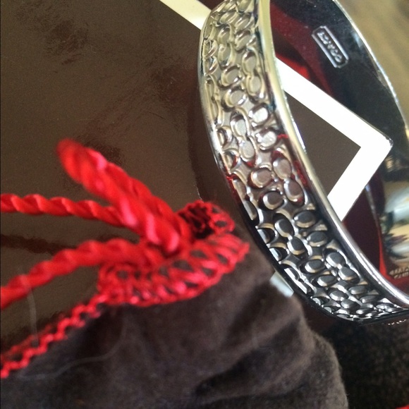 Coach silver bangle