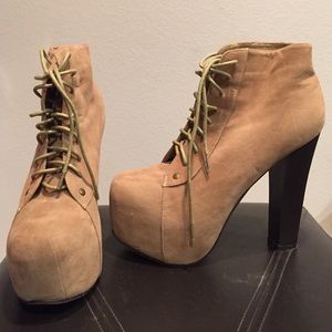 Beige booties
