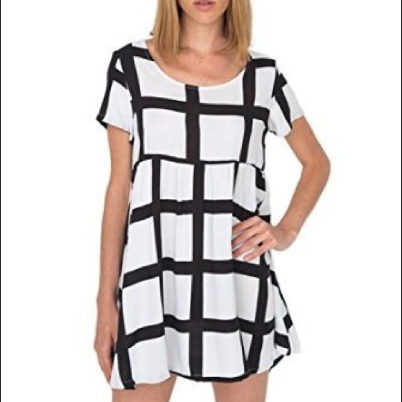 American Apparel Grid Print Dress