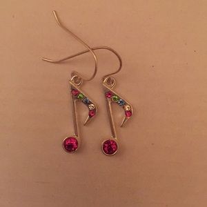 Music note earrings