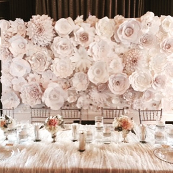 Custom 8x10 paper flower wall - Picture 1 of 2