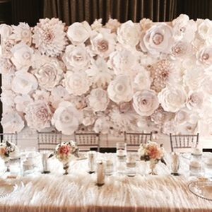 Custom 8x10 paper flower wall