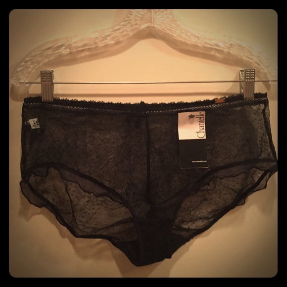 Chantelle French Lacey Black Bikini Brief