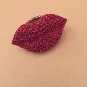 Lips earring and ring set