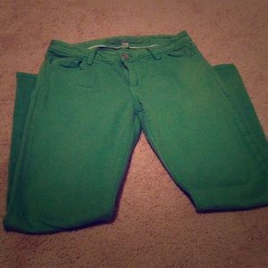 Fun green skinny pants from Banana Republic