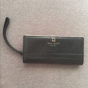 Kate Spade black leather wallet