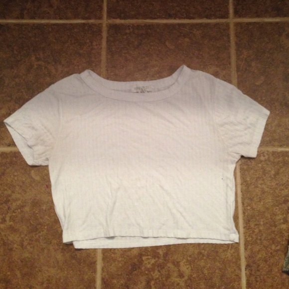 white ribbed crop