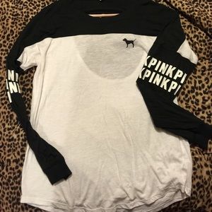 VS pink long sleeve open back