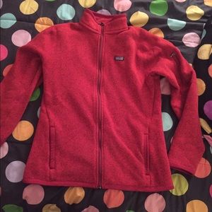 Red Patagonia better sweater zip up