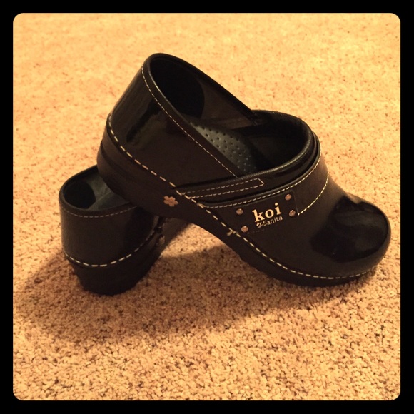 koi by Sanita Danish Patent Leather Clogs