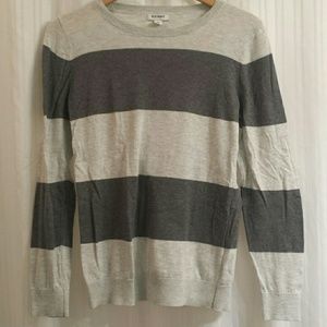 Grey stripe sweater