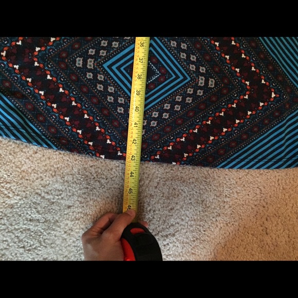🚫BUNDLED!🚫Blue maxi skirt w/multicolored lines - Picture 3 of 4