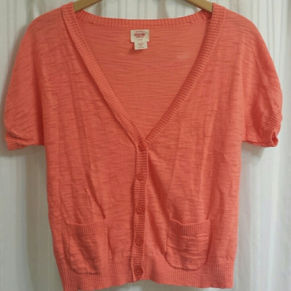 Mossimo peach/coral SS cardigan