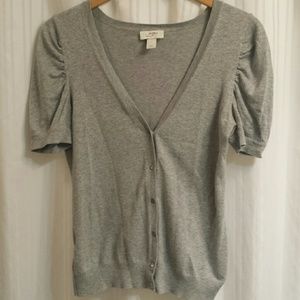 LOFT grey SS cardigan