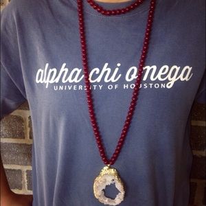 Double wrap beaded druzy necklace!!