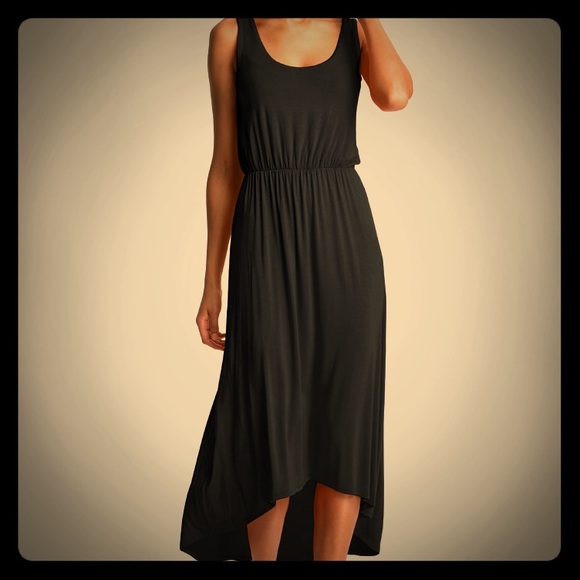 Black Hi-Low Jersey Tank Dress