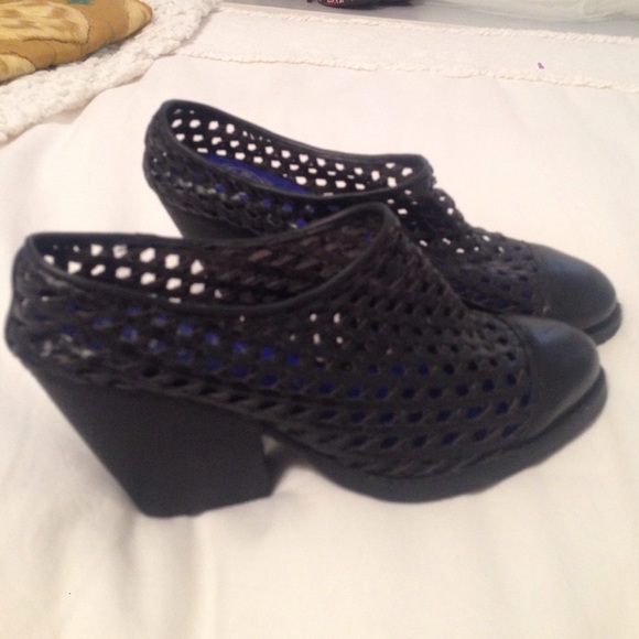 Jeffrey Campbell 'Ibiza' leather wicker mules