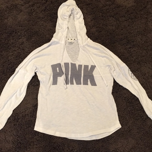 White Hoodie Victoria's Secret Pink