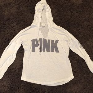 White Hoodie Victoria's Secret Pink