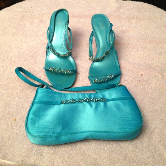 Turquoise blue shoes