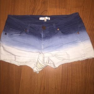 ombré jean shorts size 3, used. I take offers!