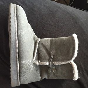 Grey Furry Boots Size 5 ✨