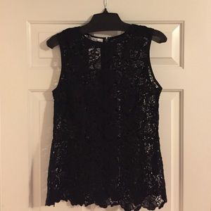 Needle lace black bobbin top