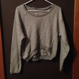 Cropped grey sweater