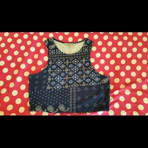NWT bandana print crop top