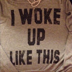 Size medium  long sleeve hi low T-shirt material