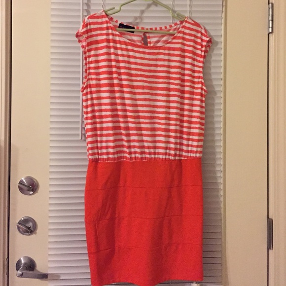 Horizontal orange dress