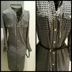 MICHEAL KORS/DRESS W/BELT GLD BUTNS/CHAINS