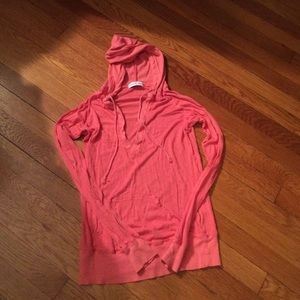 Rebecca Beeson coral hoodie