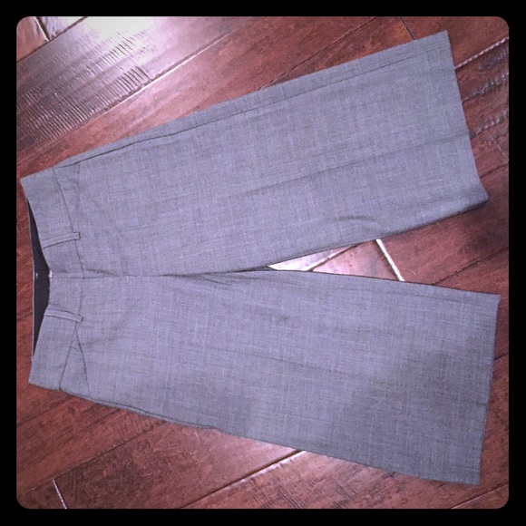 Grey crop gaucho dress pants