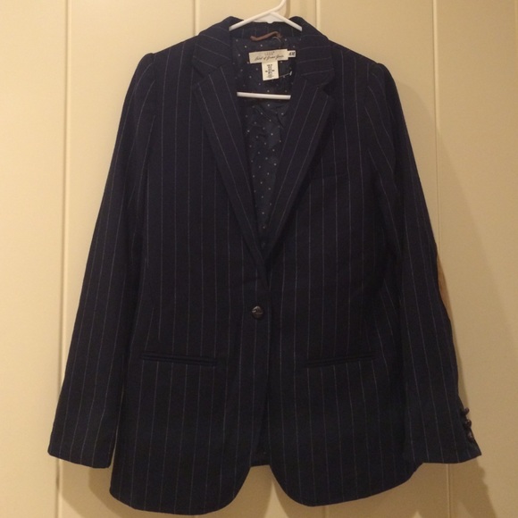 NBW Navy Blue Wool/polyester pin-stripe Blazer