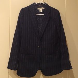 NBW Navy Blue Wool/polyester pin-stripe Blazer