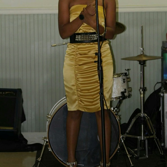Gold tube dress - Picture 1 of 2
