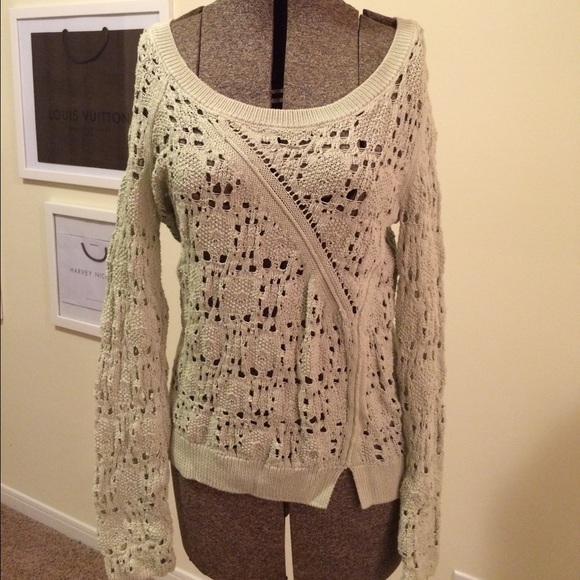 Mint Anthropologie Sweater.