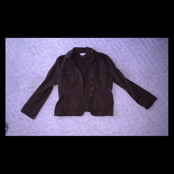Brown denim jacket womens