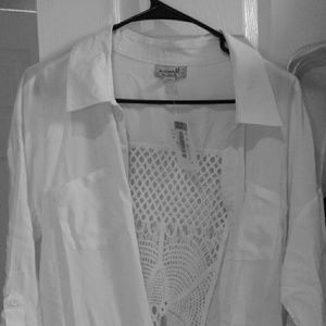 White button down shirt.