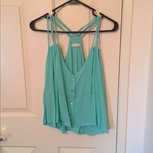 Cute mint button up top. NBW!