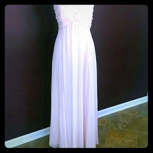 Petal pink David's Bridal Bridesmaid floor length