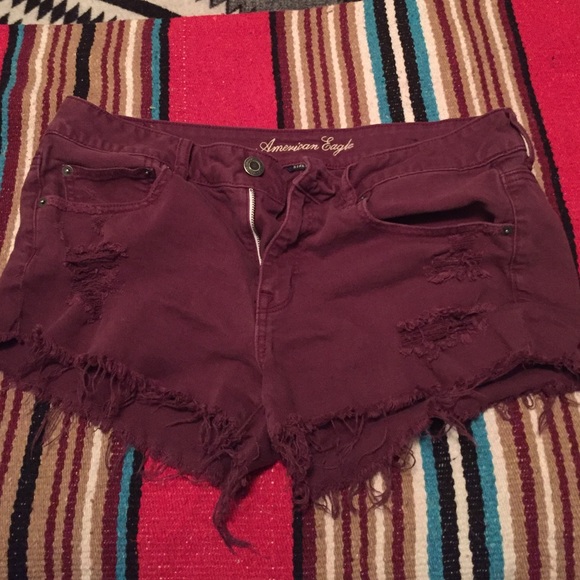 Maroon Stretch fit Shorts