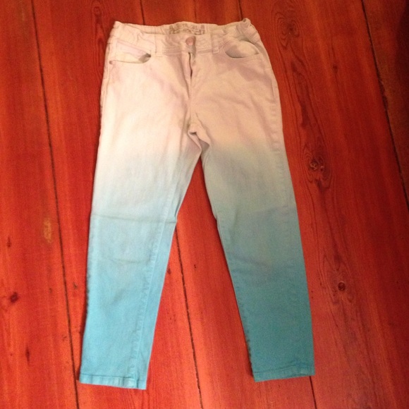 Ombré blue Capri pants
