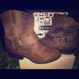 Brown Ankle Cowboy Boots